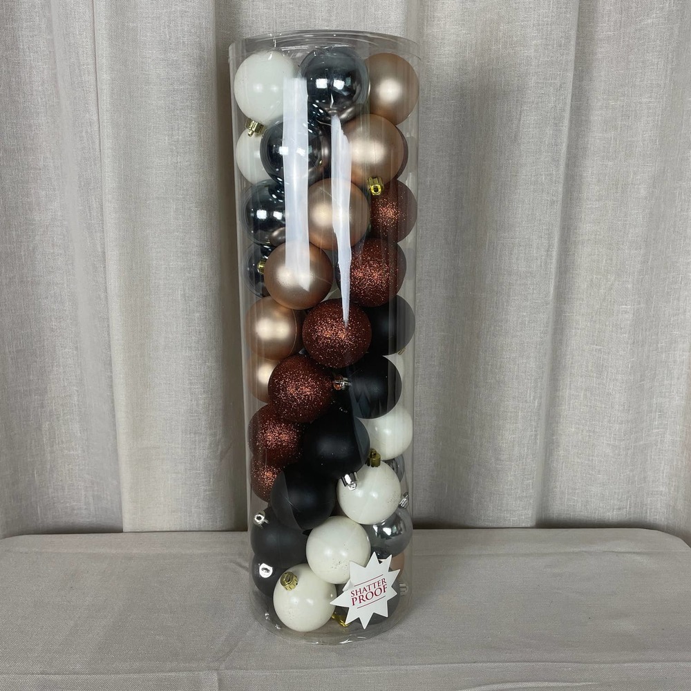 Hobby Lobby 50 Set Shatter Proof Ornament Black Orange White Grey Halloween Fall